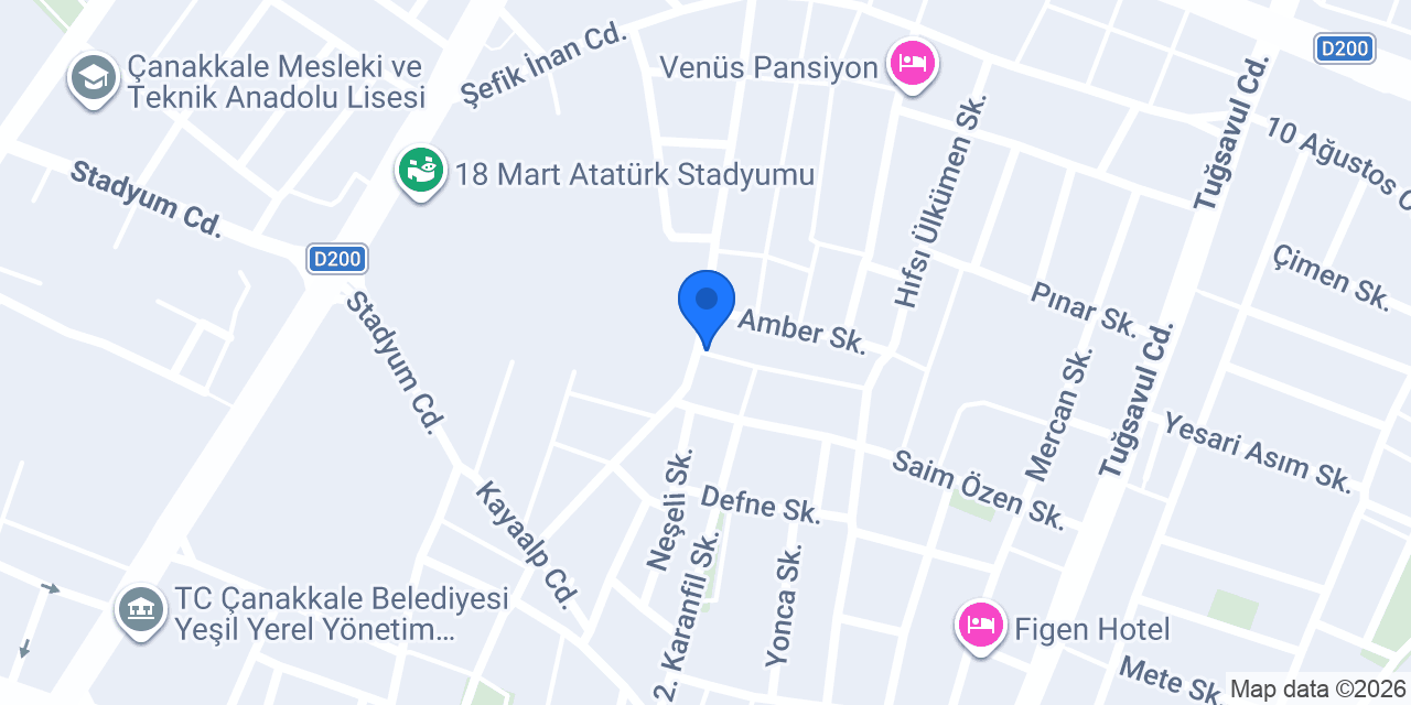 Çanakkale Taksi konumu