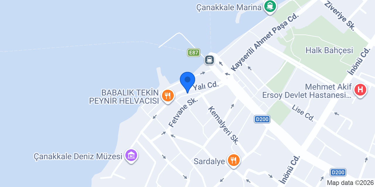 Qırıx Cafe Çanakkale konumu