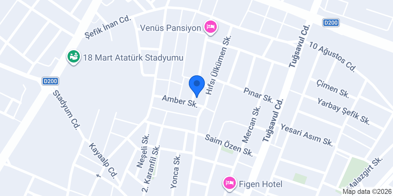 Çanakkale Gizem Pansiyon konumu