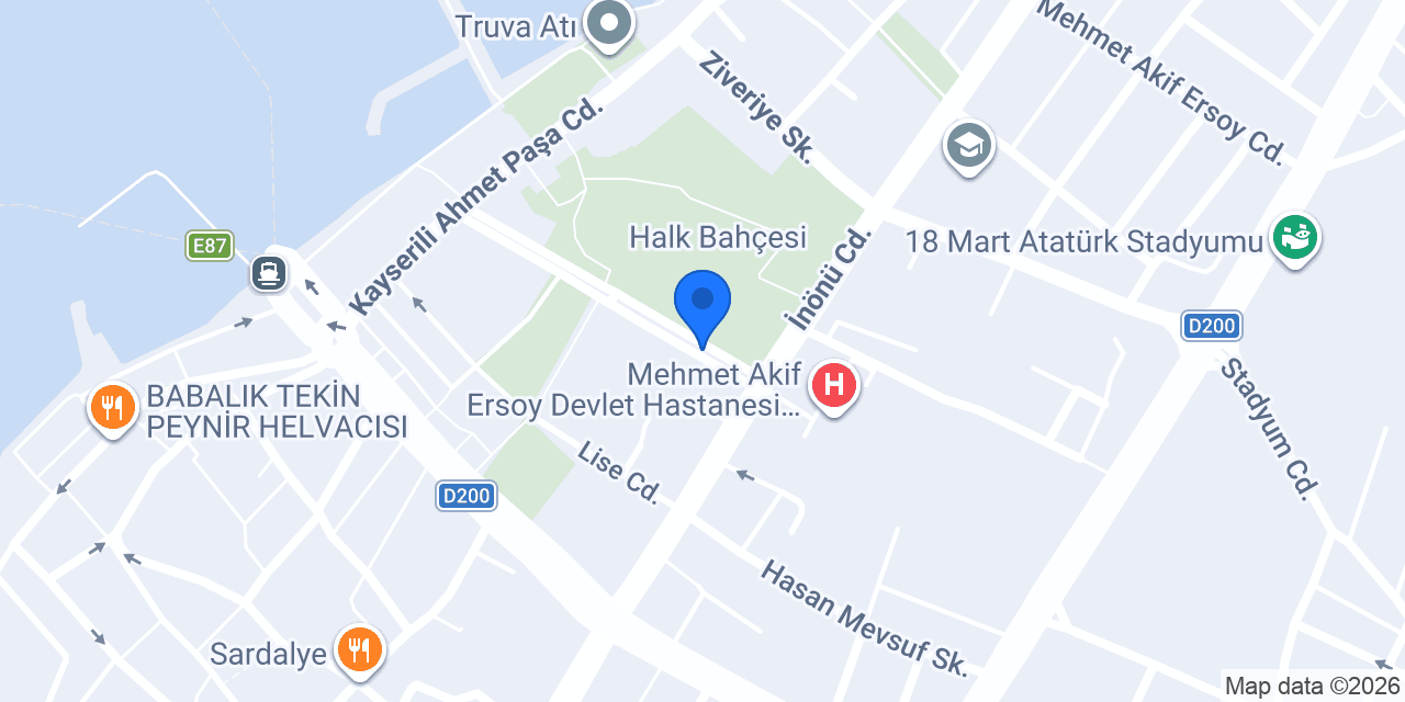 Çanakkale Masaj Salonu Asya Spa konumu