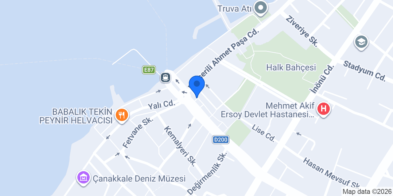 Halkbank Çanakkale Şubesi konumu