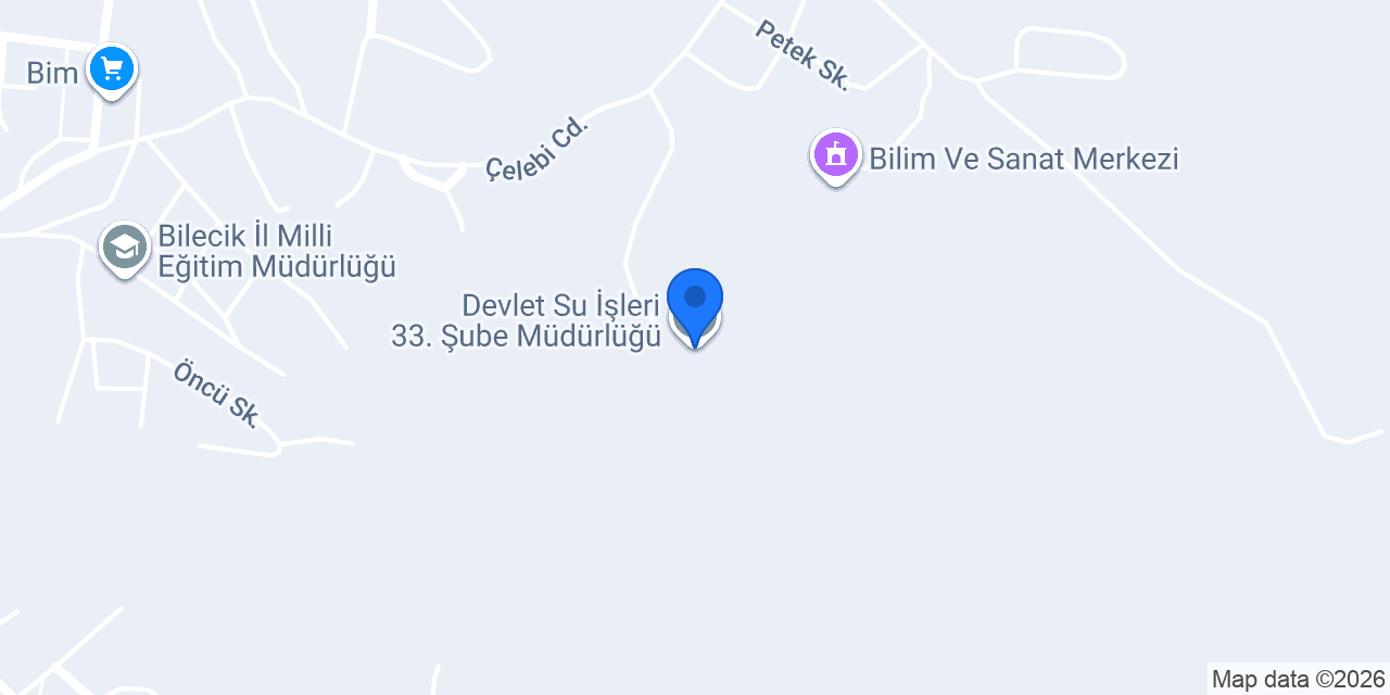 Devlet Su İşleri 33. Şube Müdürlüğü konumu