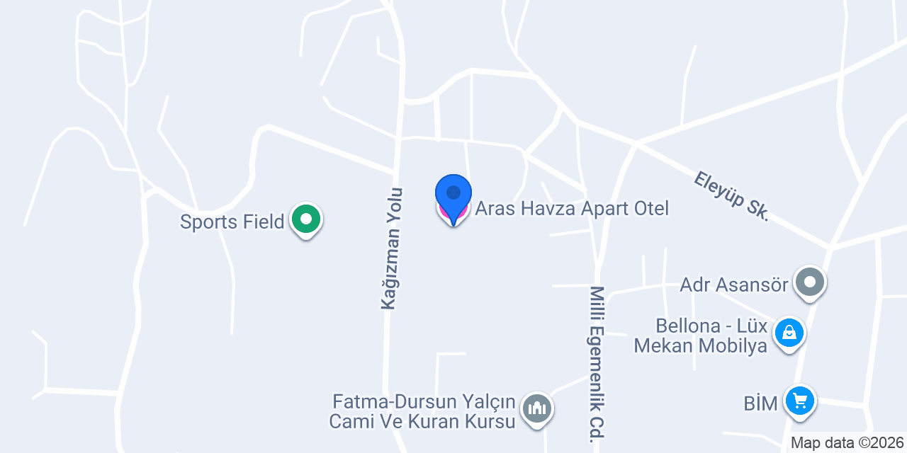 Aras Havza Apart Otel konumu