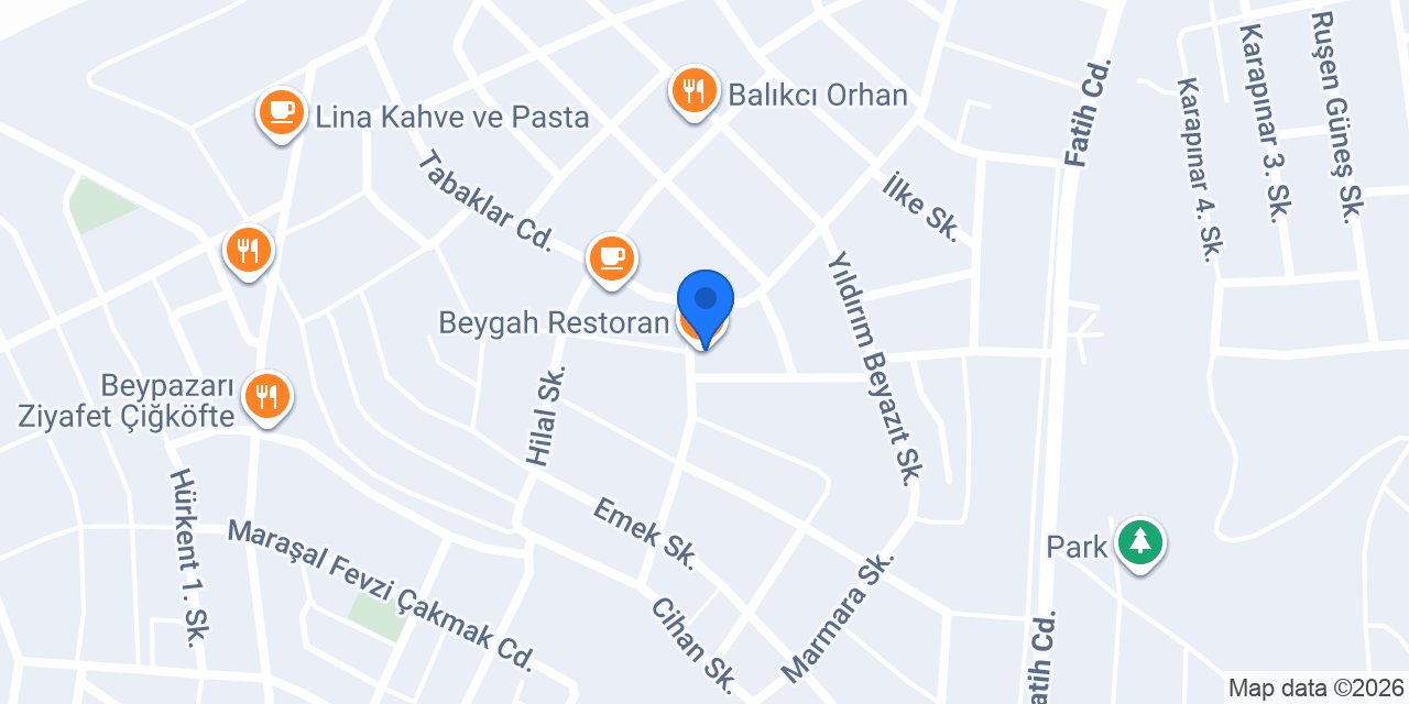 Beygah Restoran konumu