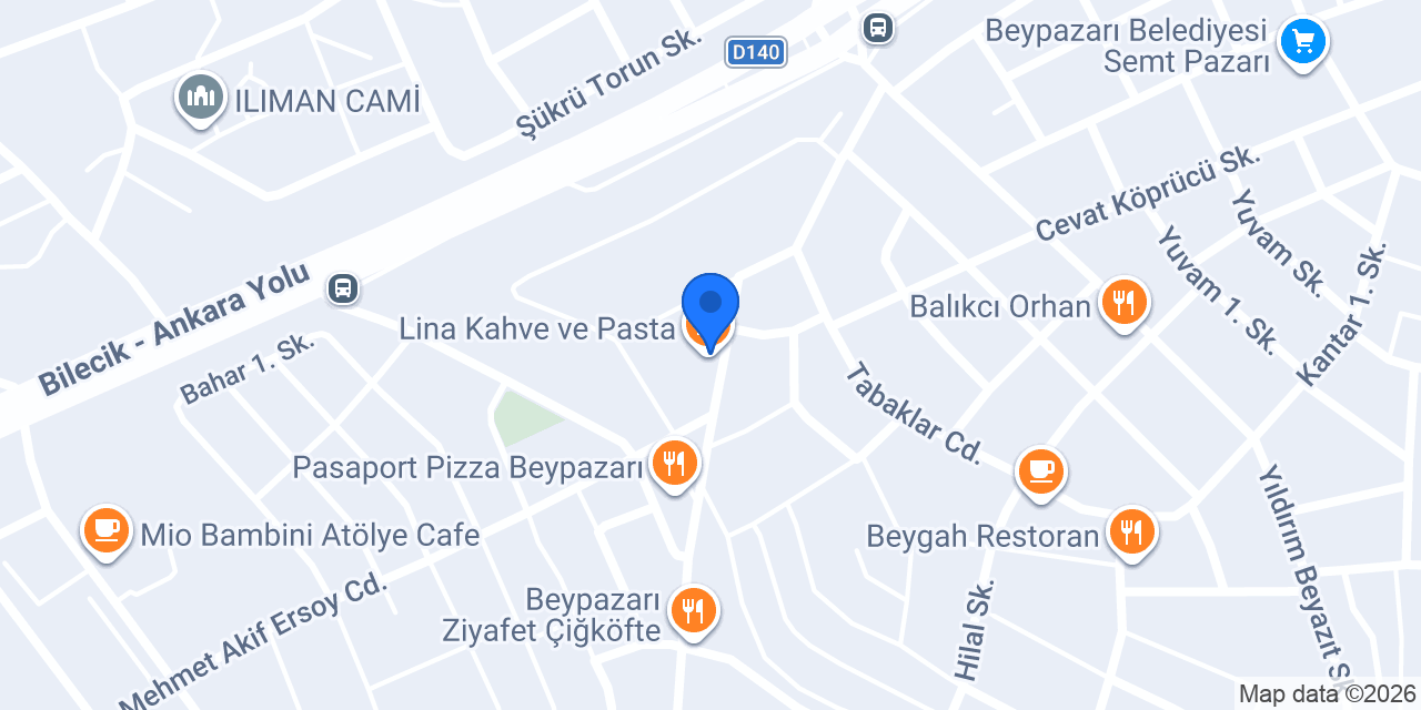 Lina Kahve ve Pasta konumu