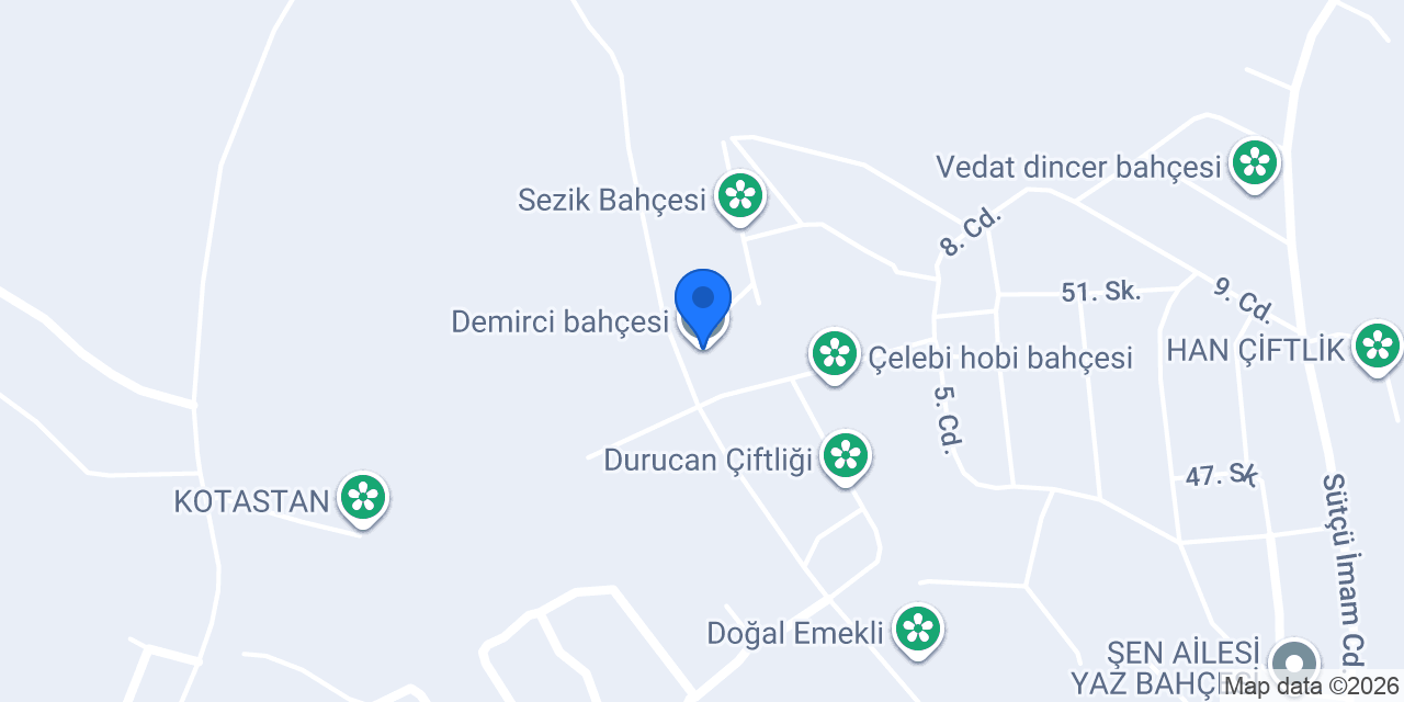 Demirci bahçesi konumu