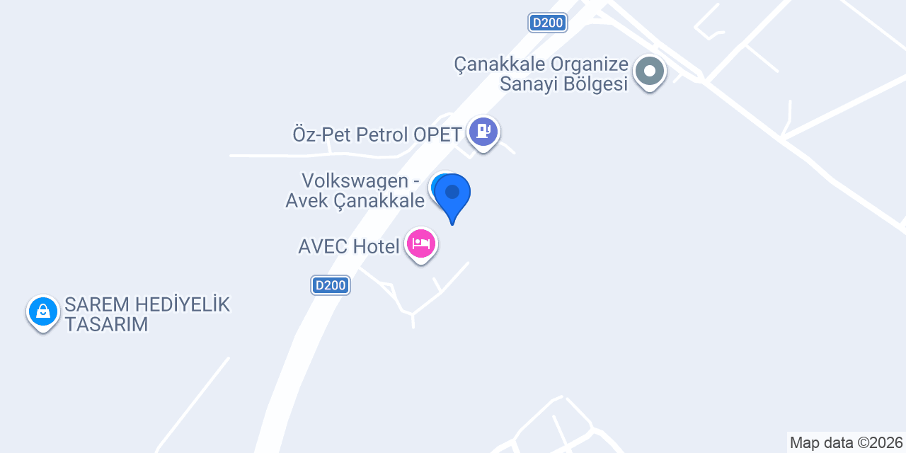 Avec Rent a Car - Çanakkale konumu
