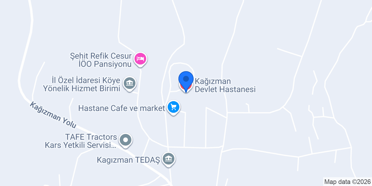 Kağızman Devlet Hastanesi konumu