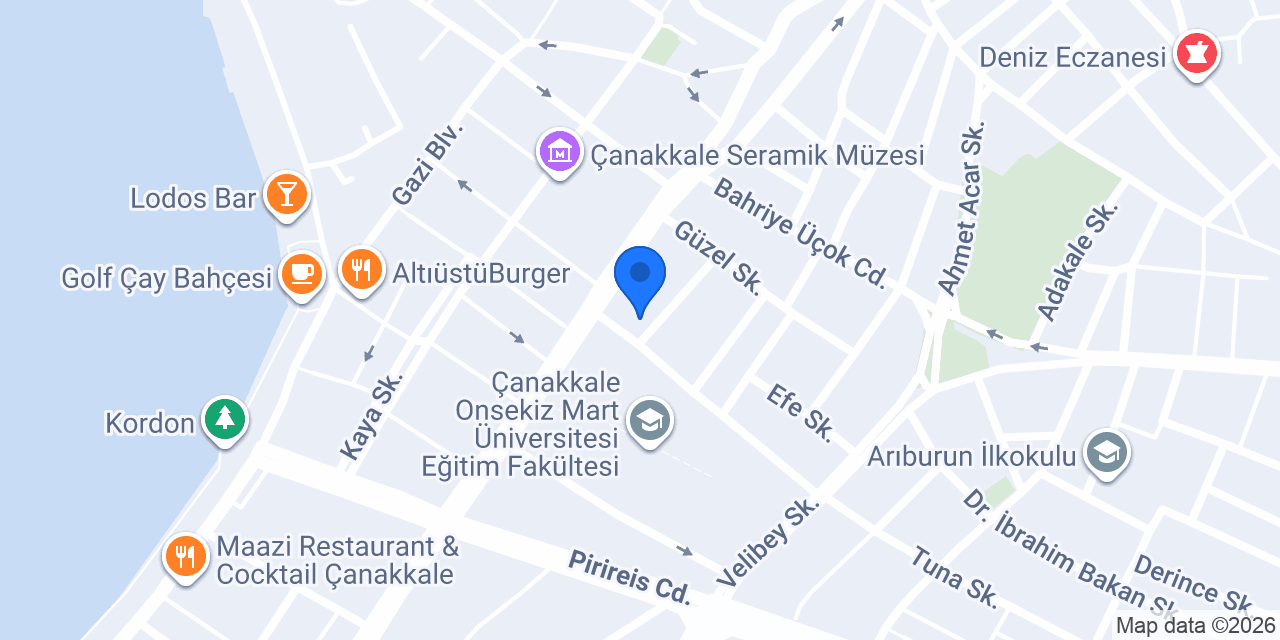 Pasaport Pizza Çanakkale konumu