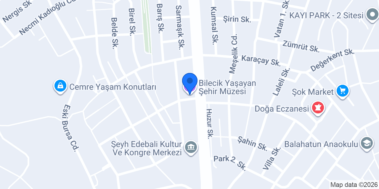 Bilecik Yaşayan Şehir Müzesi konumu