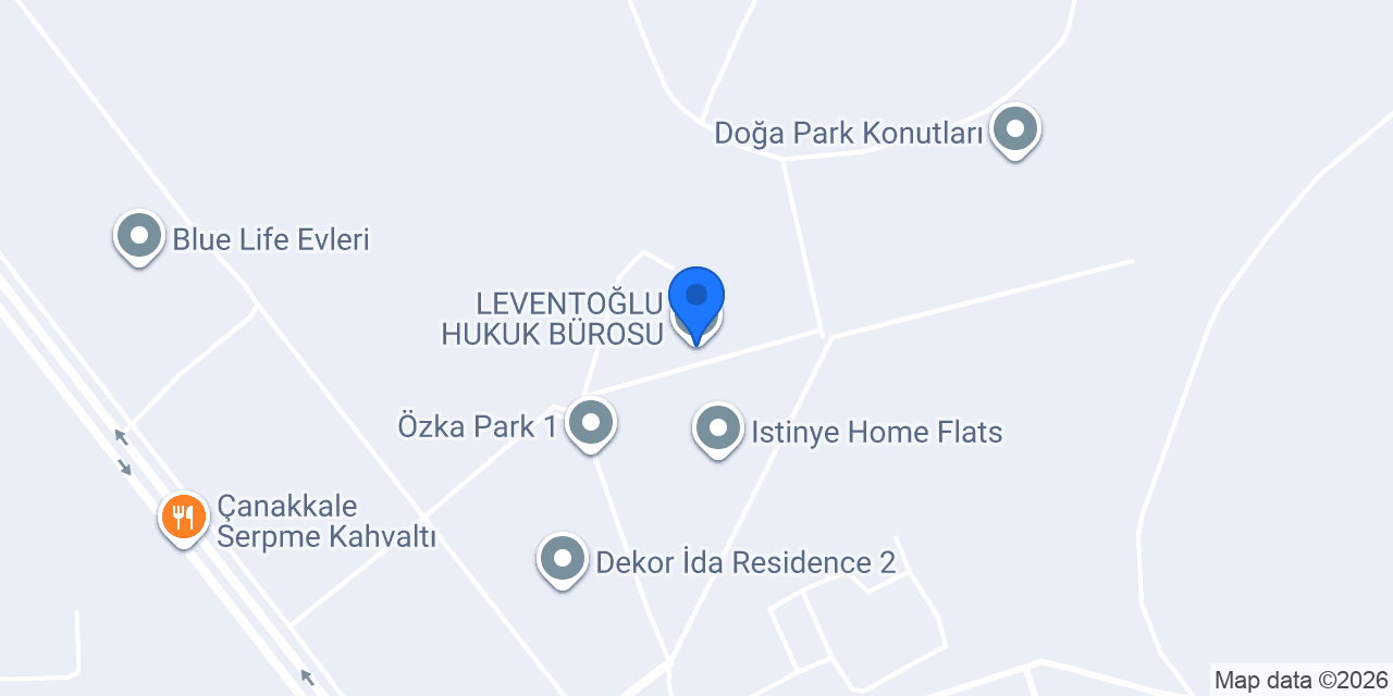 LEVENTOĞLU HUKUK BÜROSU konumu