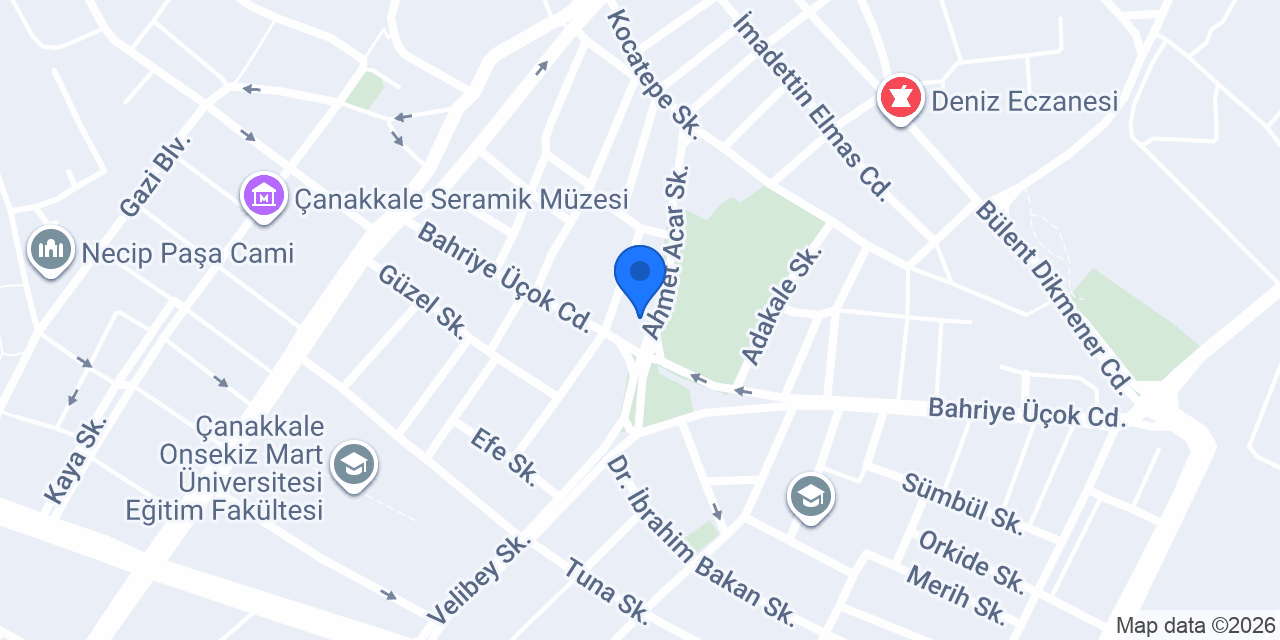 Akın Dil Eğitim Merkezi - Çanakkale konumu