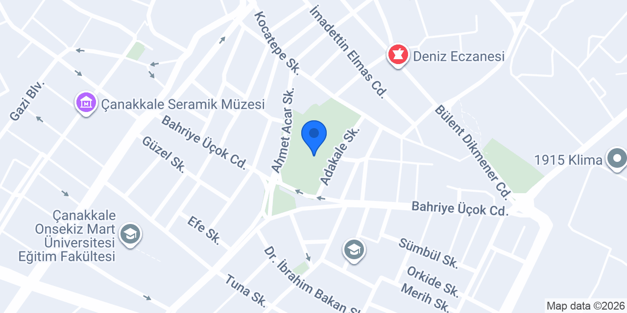 500. Yıl Parkı konumu