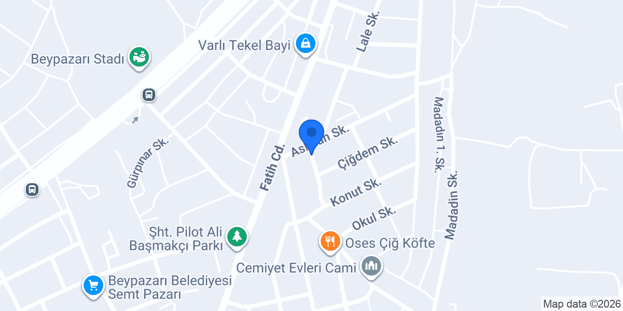 Özcan Yapı Market konumu