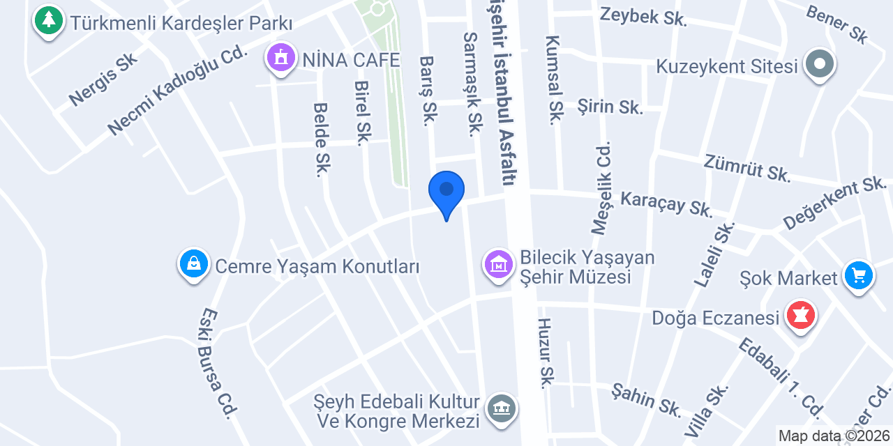 Bilecik Halk Eğitim Merkezi konumu