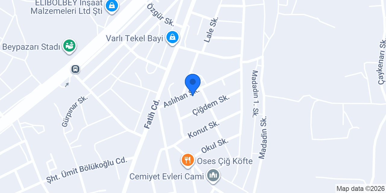 Sadık Bey kepçe Hafriyat konumu
