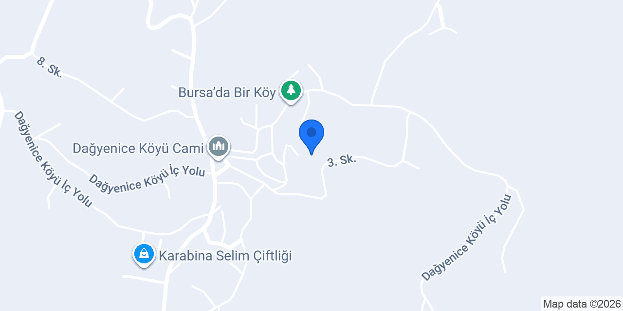 Dağyenice Köyü Muhtarlığı konumu