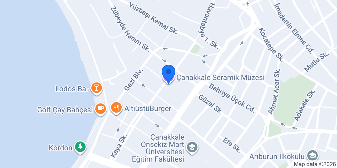 Çanakkale Seramik Müzesi konumu