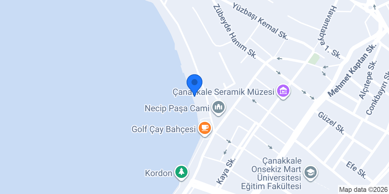 Çanakkale Astsubay Orduevi konumu