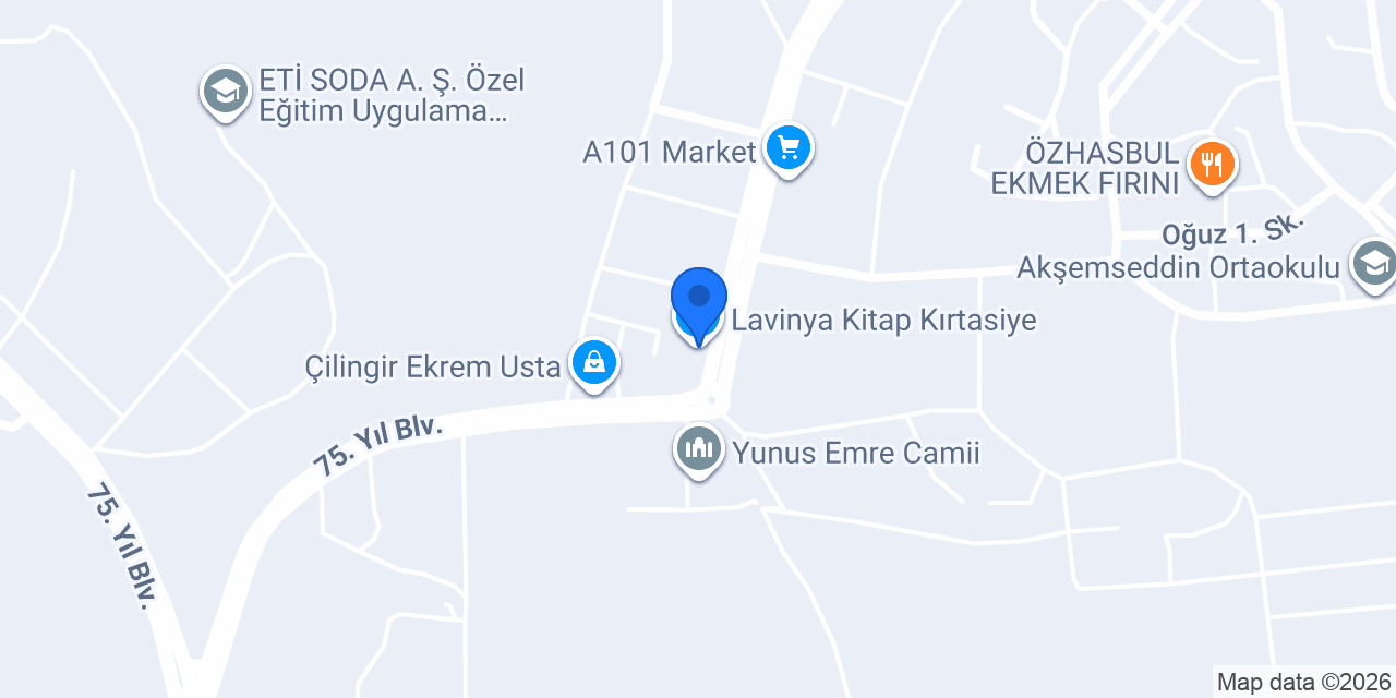 Lavinya Kitap Kırtasiye konumu