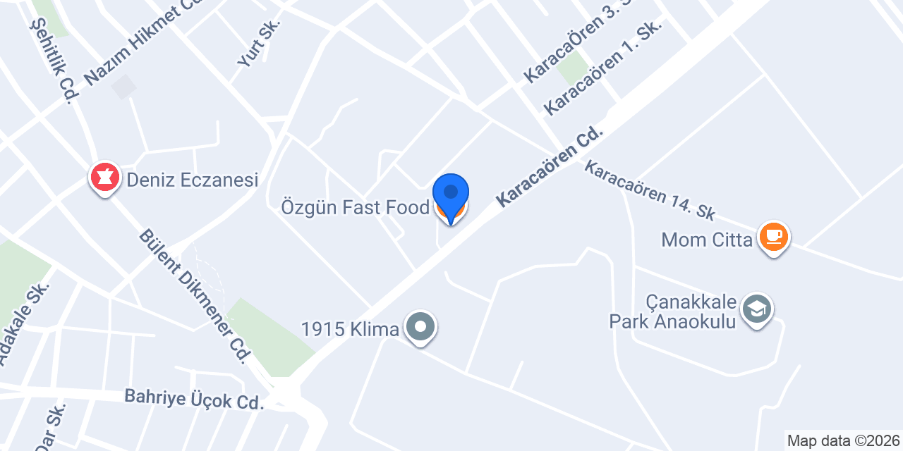 Özgün Fast Food konumu