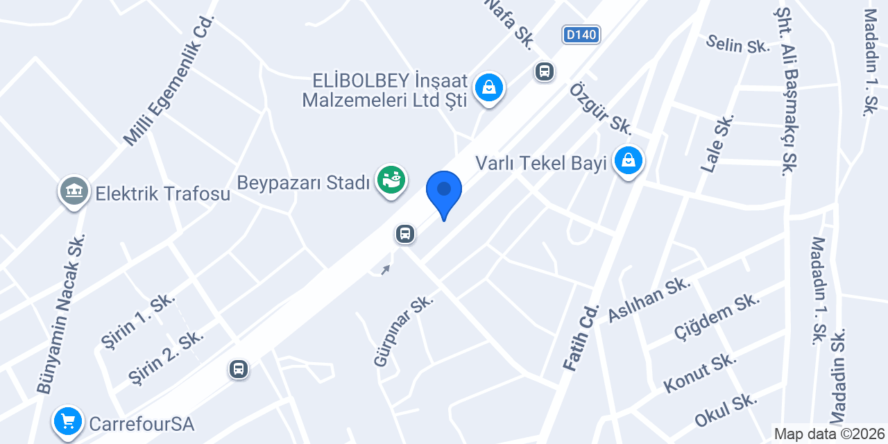 Günenç Oto Lastik konumu