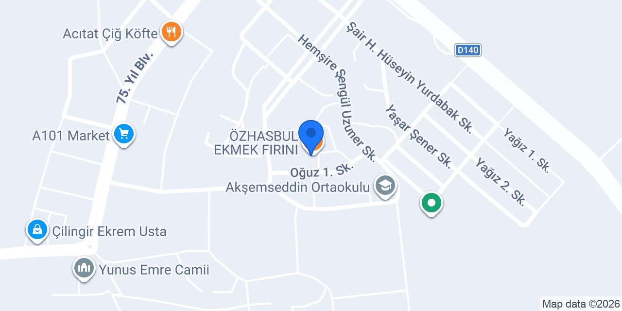 ÖZHASBUL EKMEK FIRINI konumu