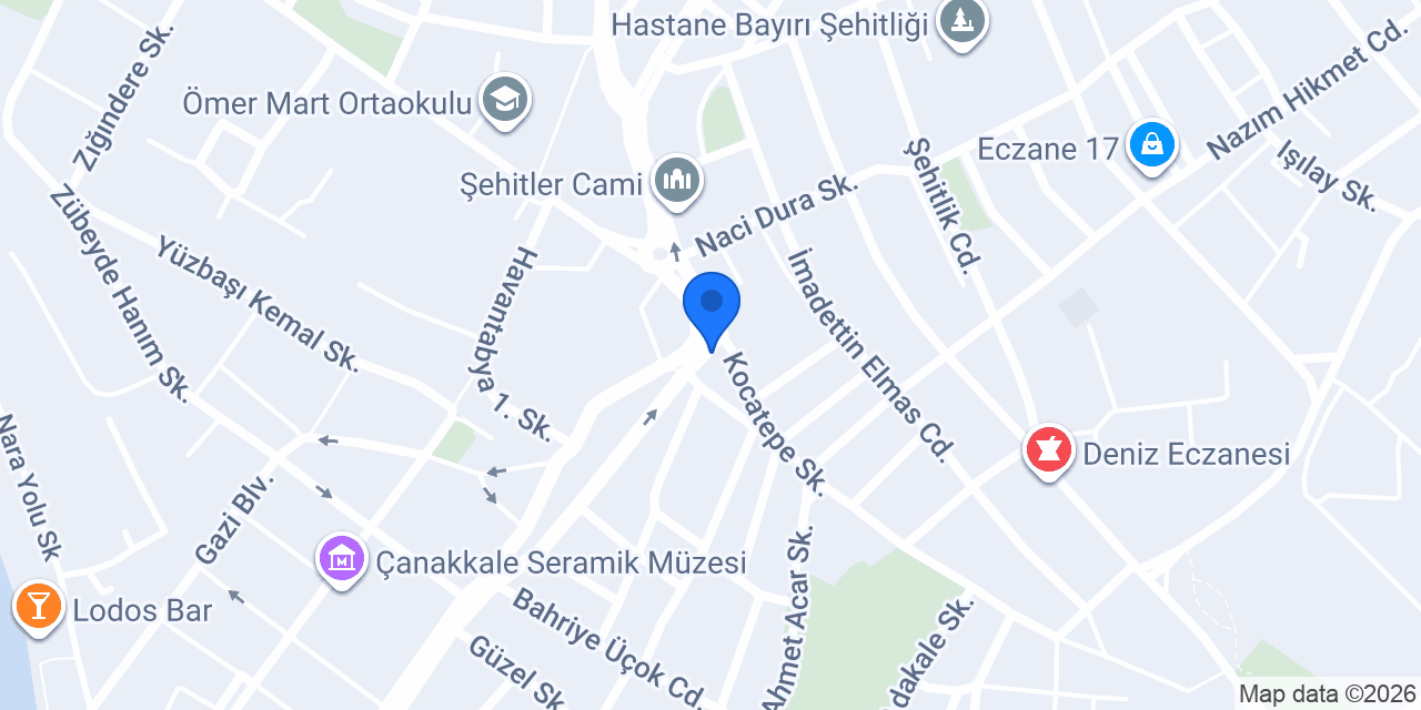 Modaline dikim evi konumu