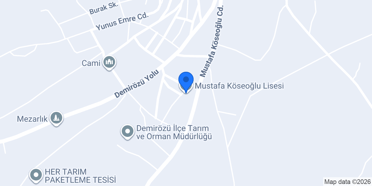 Mustafa Köseoğlu Lisesi konumu