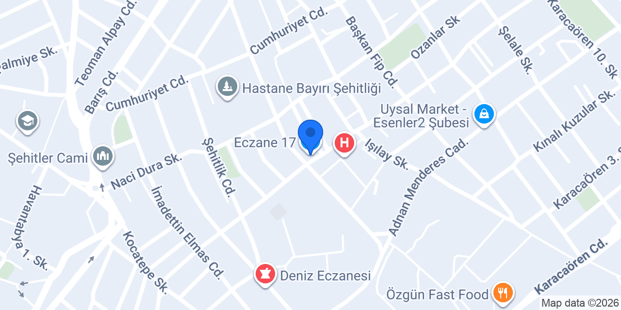 Eczane 17 konumu