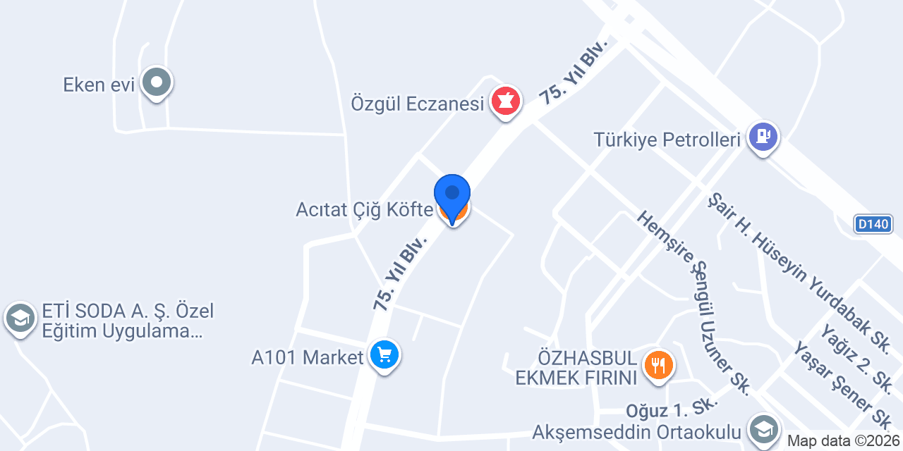 Acıtat Çiğ Köfte konumu