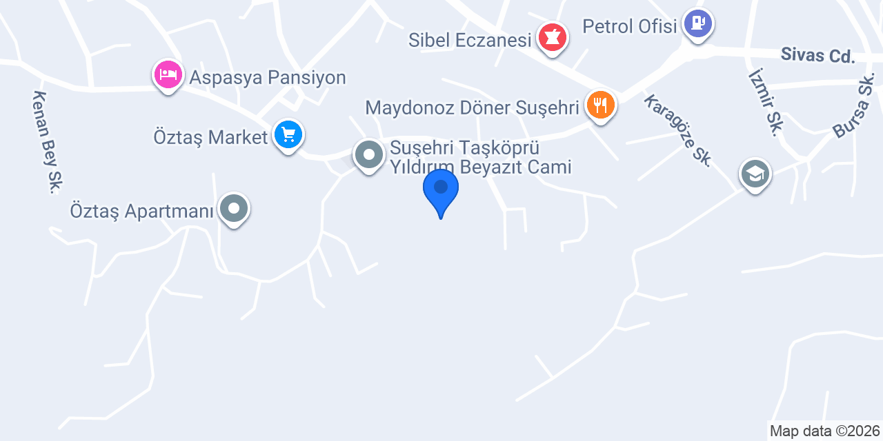 Ümit Vakfı Suşehri konumu