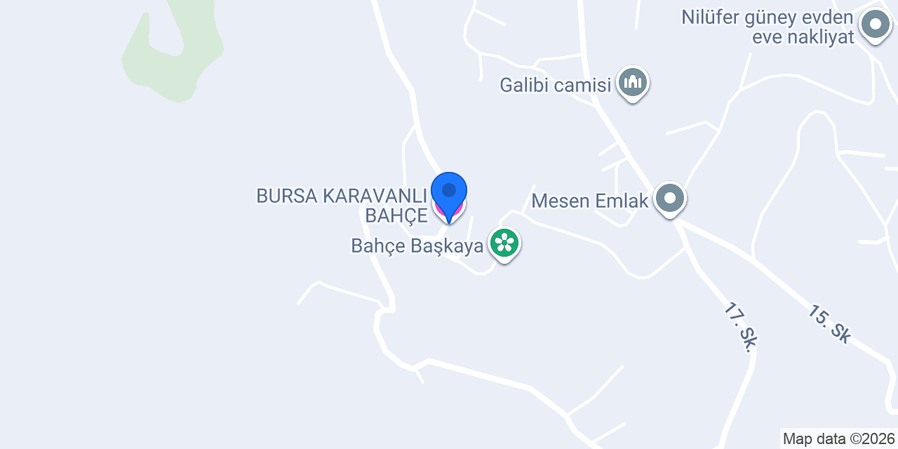 BURSA KARAVANLI BAHÇE konumu