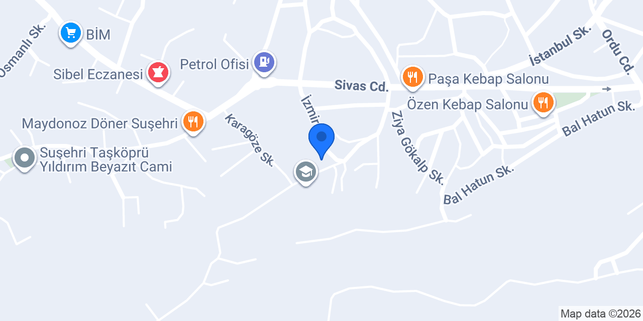 Suşehri Taksi Tekin Arslan konumu