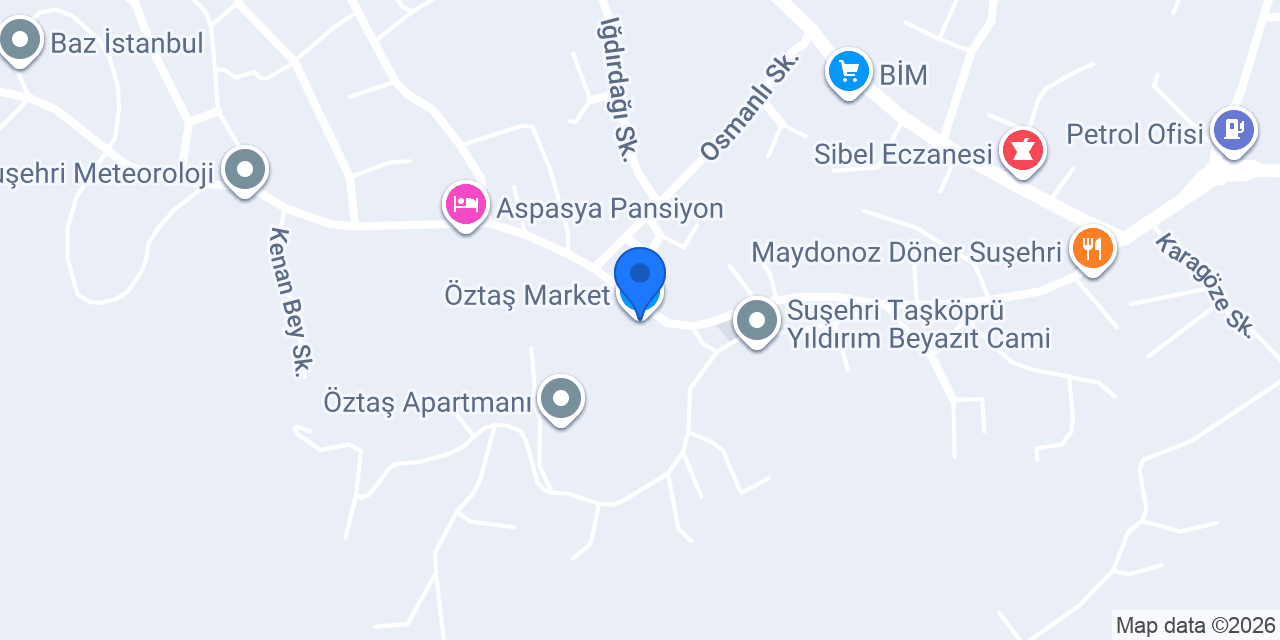 Öztaş Market konumu