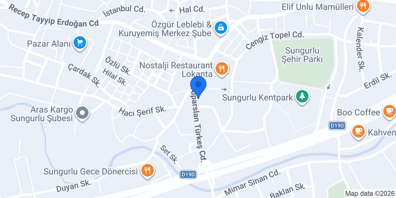 Sungurbey Unlu Mamülleri konumu