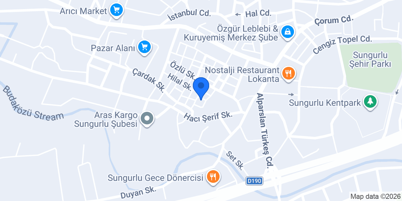 ADA OTO LASTİK SUNGURLU konumu