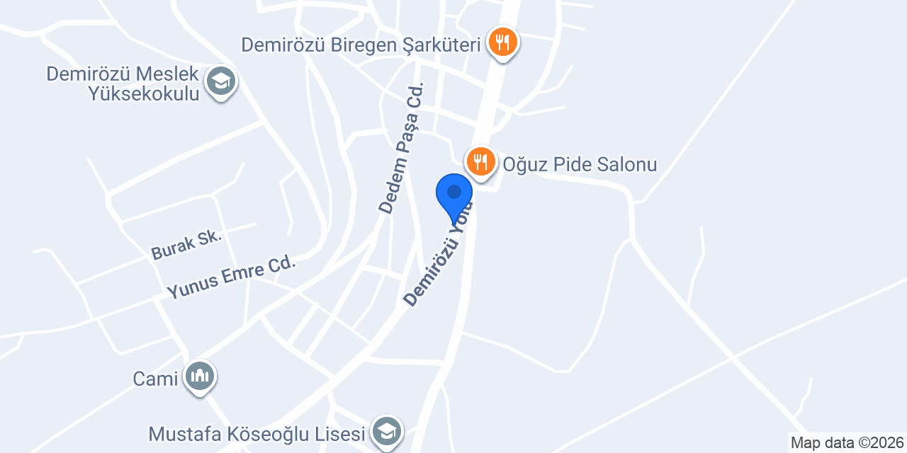 ÖZTÜRK TİCARET NALBUR DEMİRÖZÜ BAYBURT konumu