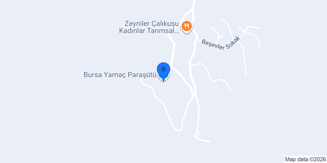 Bursa Yamaç Paraşütü konumu