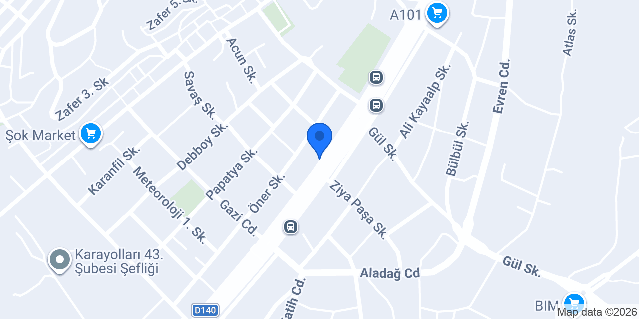 Güngör Otomotiv konumu
