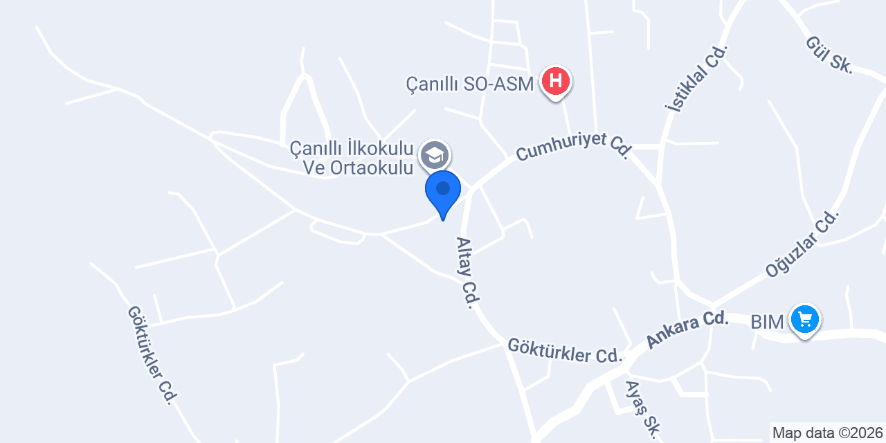 Çanıllı Belediyesi konumu