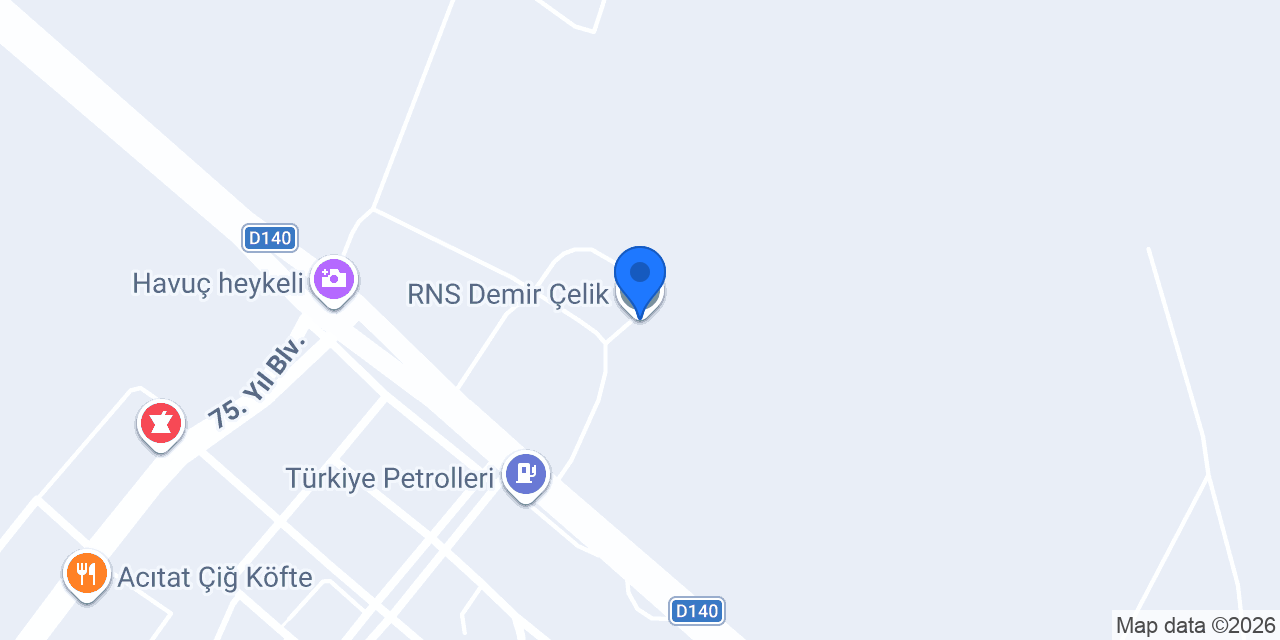 RNS Demir Çelik konumu