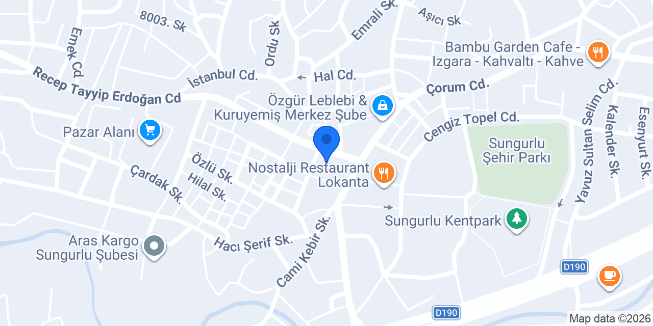 Halkbank Sungurlu Şubesi konumu