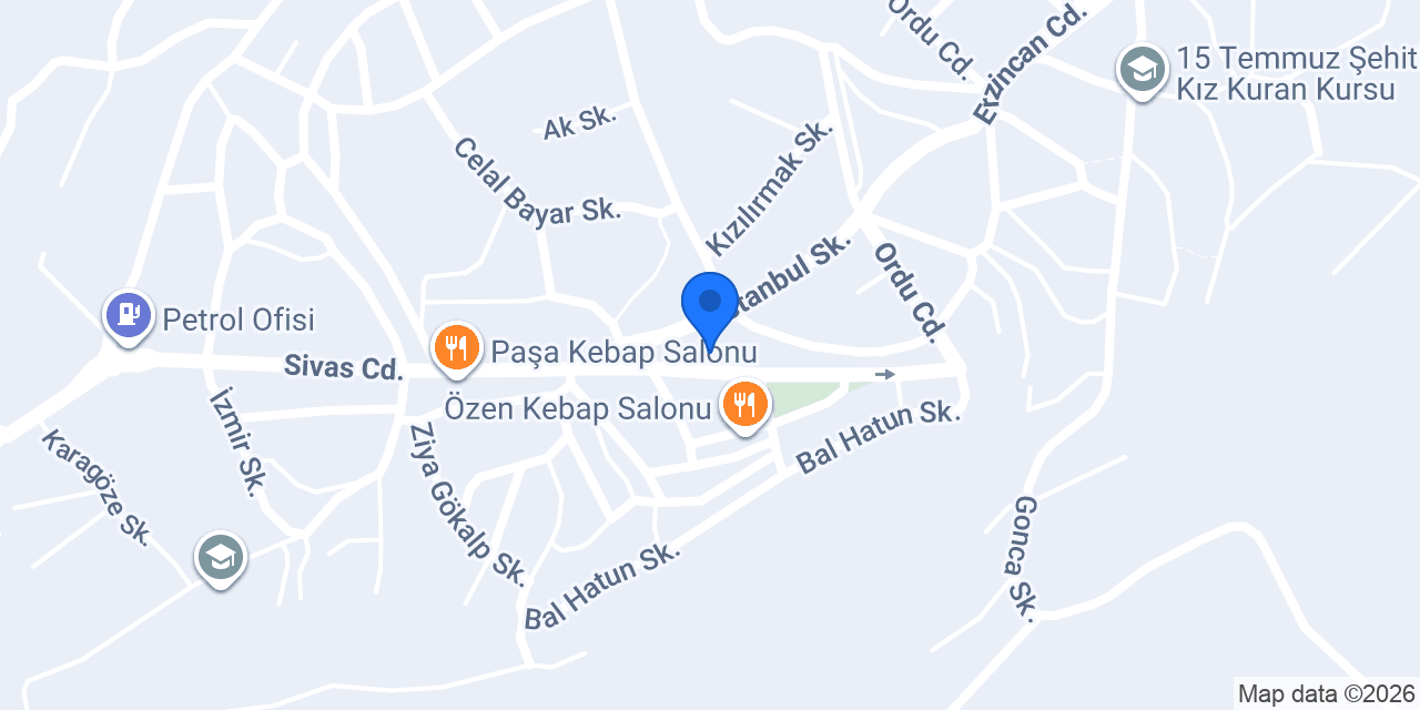 Otel Safir konumu
