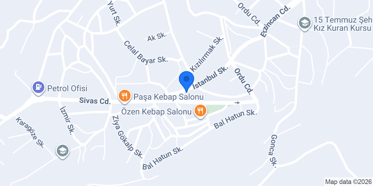 Aras Kargo Suşehri Şubesi konumu