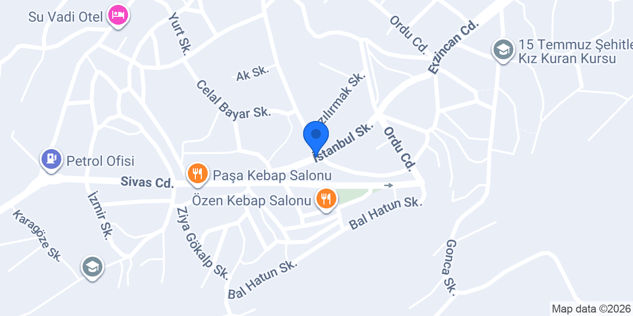 Susehri Taksi Samet Kadıoğlu konumu