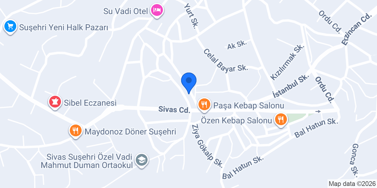 Sivas Pide Fırını konumu