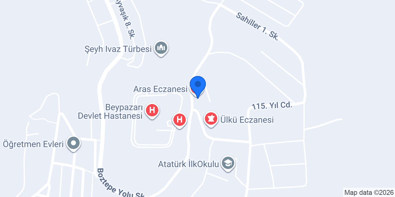 Tuğba Şeker Eczanesi konumu