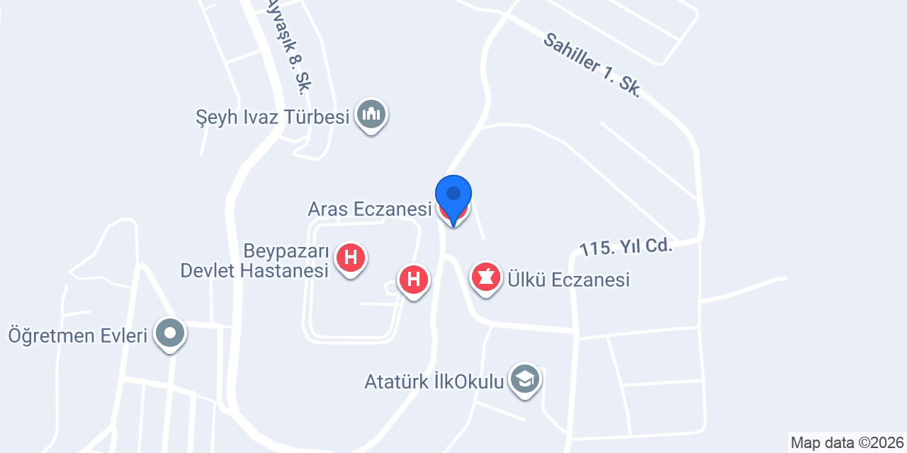 Aras Eczanesi konumu