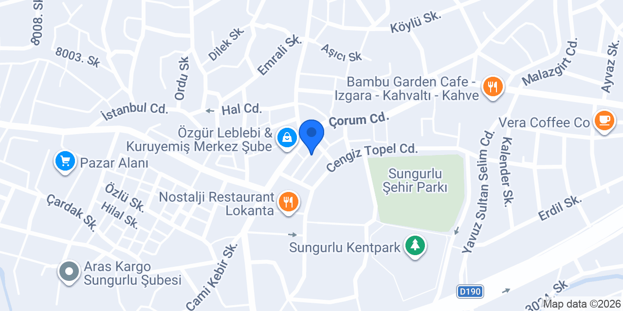 Sungurlu Et Dünyası konumu